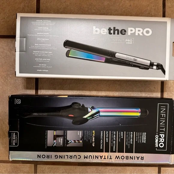 Conair Infiniti Pro Rainbow Titanium Flat Iron and Curling Iron - Picture 5 of 5